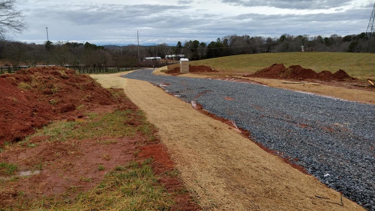 Another angle of new driveway.