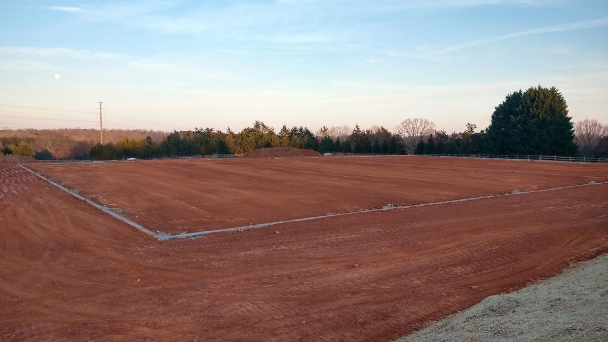 Perimeter concrete is finished.