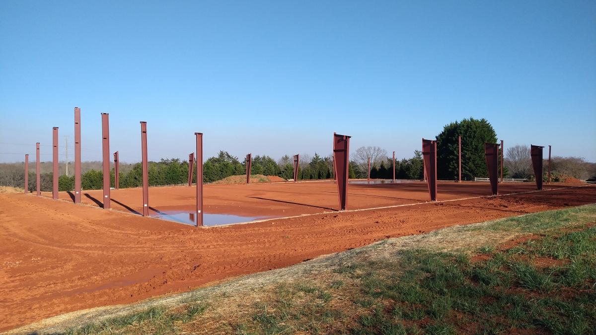 Beams finally starting to go up!